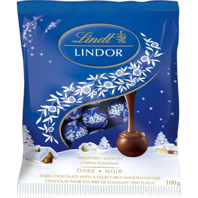Lindt LINDOR Mini Dark Chocolate Balls - Gourmet Swiss Holiday Treat - Glitter Baskets - 