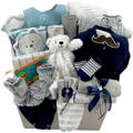 Little Gent Cable Knit Baby Boy Gift Basket