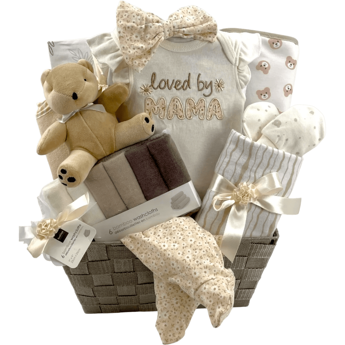 Loved by Mama Bear Baby Gift Basket