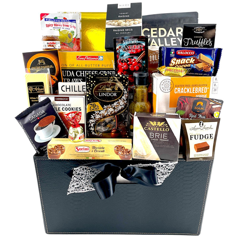 Luxury Chocolate & Gourmet Delights Gift Basket - Glitter Baskets - Gift Baskets