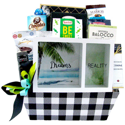 Luxury Wedding Gift Basket Canada – Dreams & Reality Chocolate Box - Glitter Baskets - Wedding Gift Basket