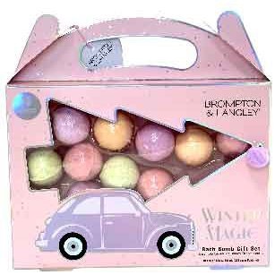 Magic Indulgence Bath Bomb Set 10 Piece - Glitter Baskets - 