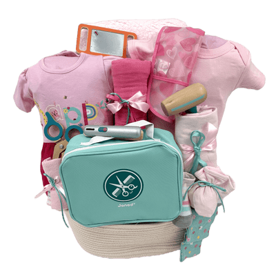 Master Stylist Hairdresser Baby - Glitter Baskets - Baby Girl Gift Basket