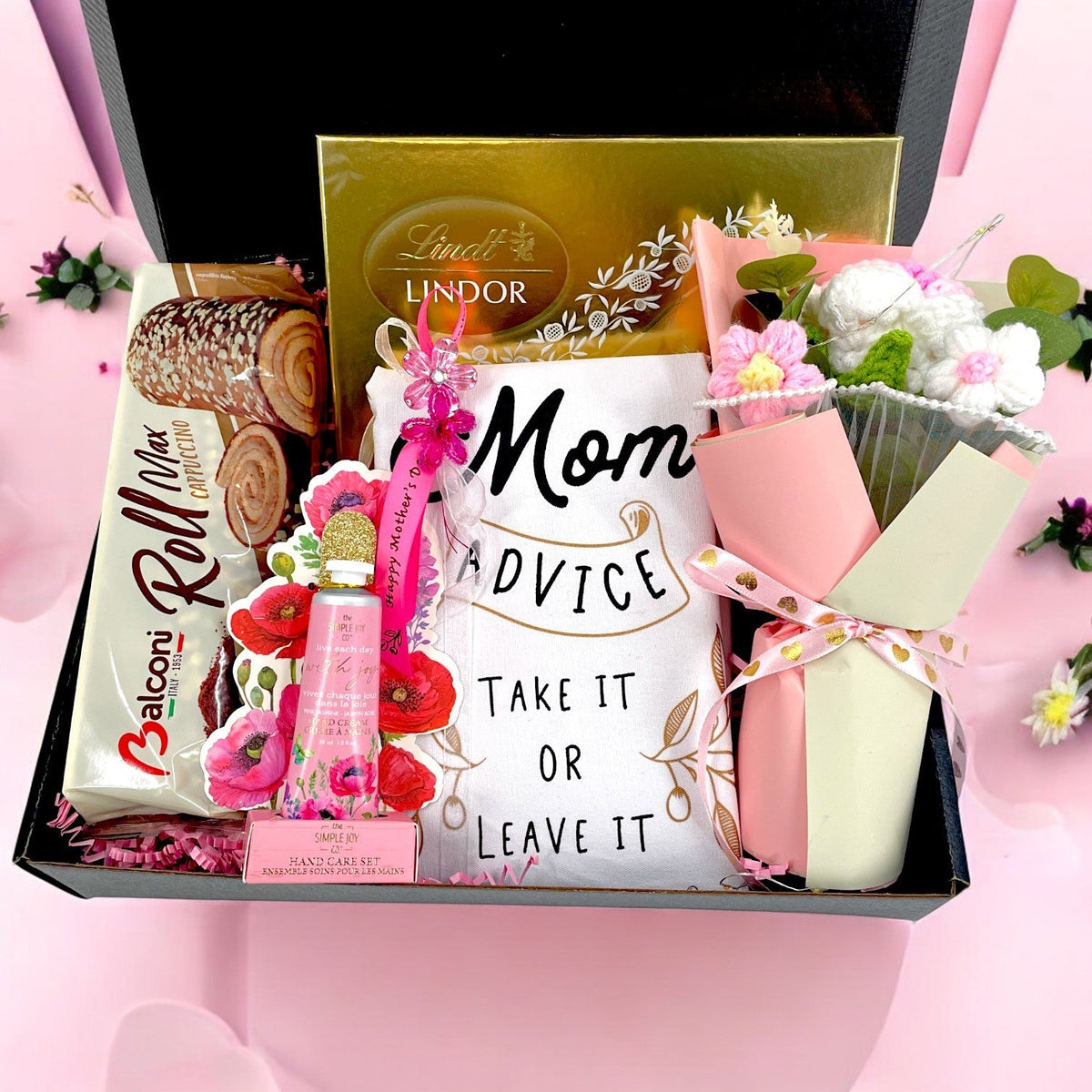 Take It or Leave It gourmet treats Mother's Day gift basket from Glitter Gift Baskets