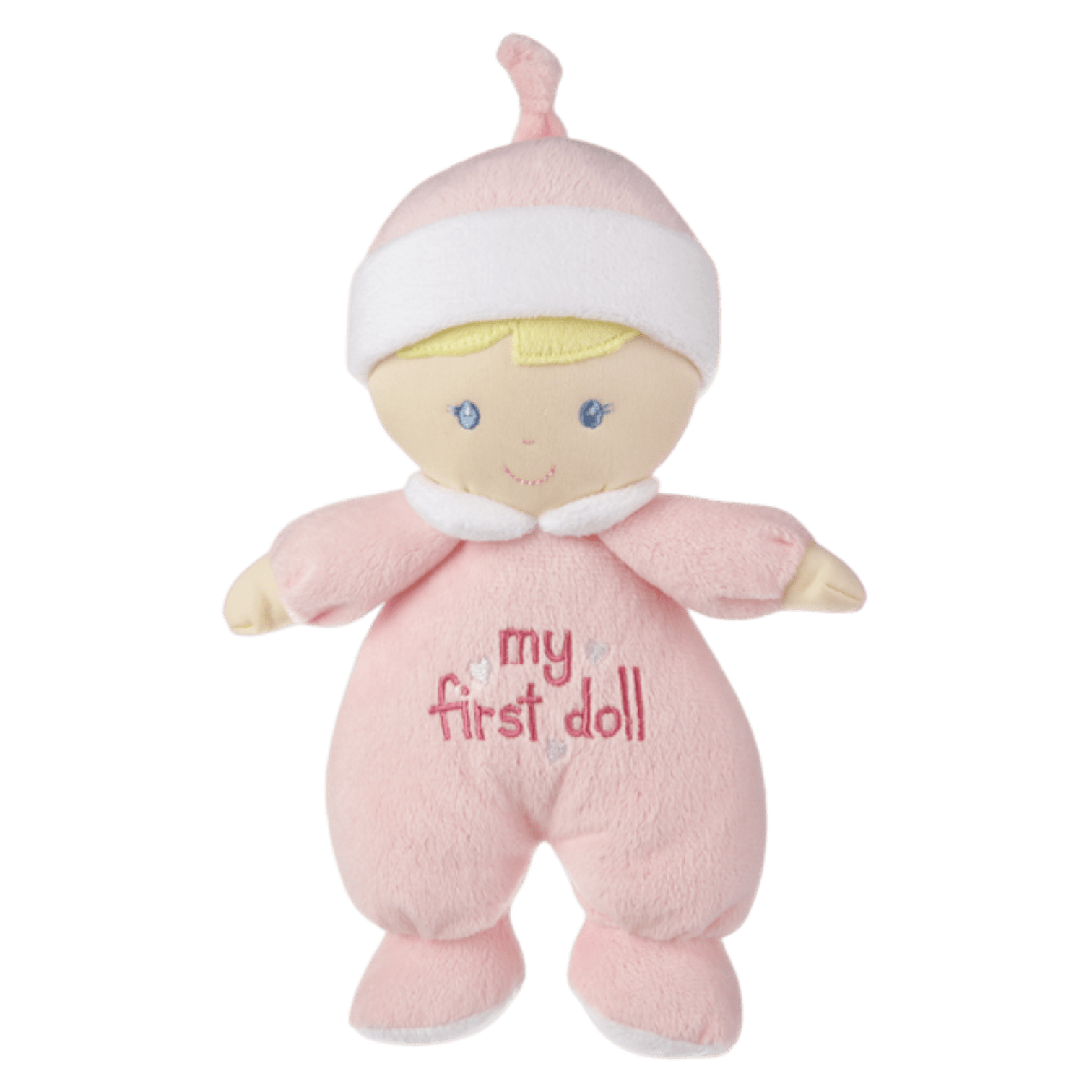 My First Baby Doll, Soft Pink Rattle Plush – Glitter Baskets