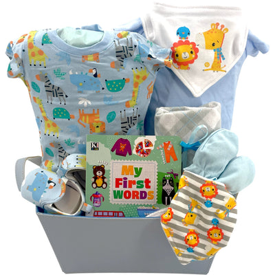 My First Baby Lion - Glitter Baskets - Baby Boy Gift Basket