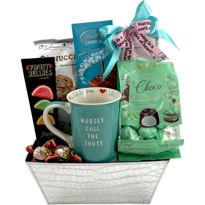 Nurses Call the Shots Basket - Glitter Baskets - Food, Beverages & Tobacco > Food Items > Food Gift Baskets