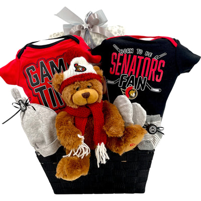 Ottawa Senators Basket - Glitter Baskets - Baby Boy Gift Basket