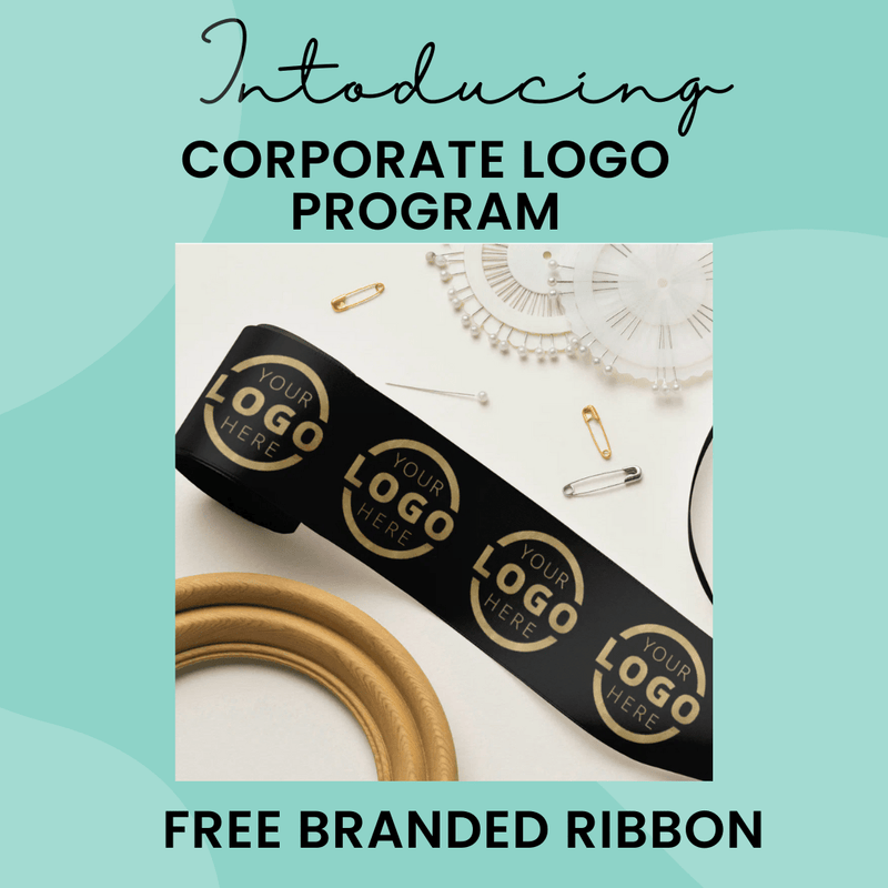 Personalized Logo Ribbon for Corporate Gifting - Glitter Baskets - Kids Gift Basket