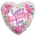 Pink Floral Happy Mother's Day Balloon – 9" Air-Filled
