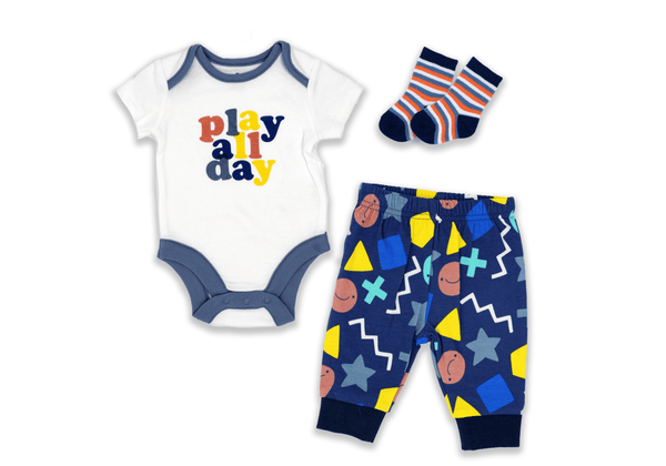 Play All Day Baby Basket - Glitter Baskets - Baby Boy Gift Basket