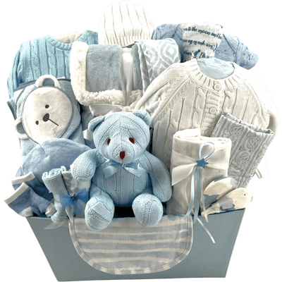 Precious Little Boy - Glitter Baskets -Baby Boy Gift Basket