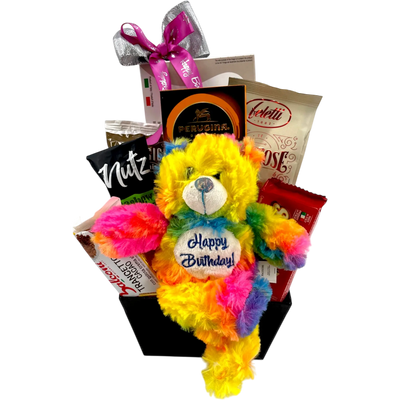 Rainbow Birthday Dreams Basket - Glitter Baskets -Birthday Gift Baskets