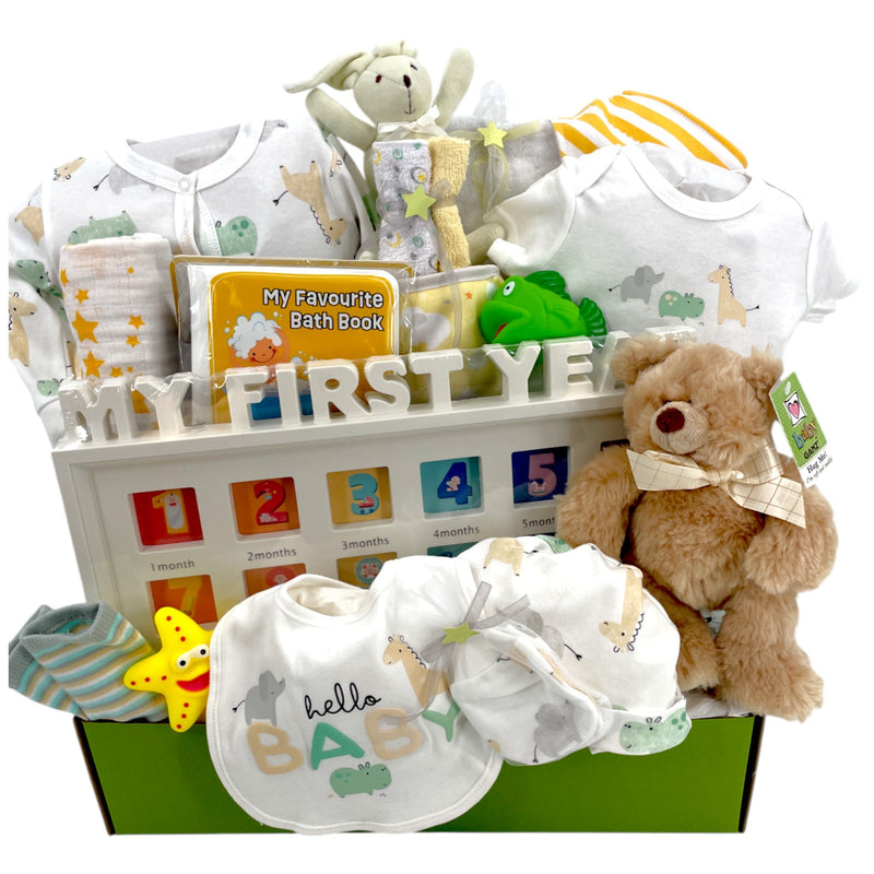 Rock - a - Bye Moments Gender Neutral Baby Gift Basket - Glitter Baskets - Gender Neutral Baby Gift Basket