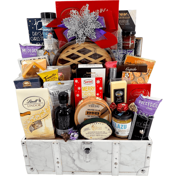 Royal Holiday Gourmet Chest Christmas Gift Canada - Glitter Baskets - Christmas Baskets