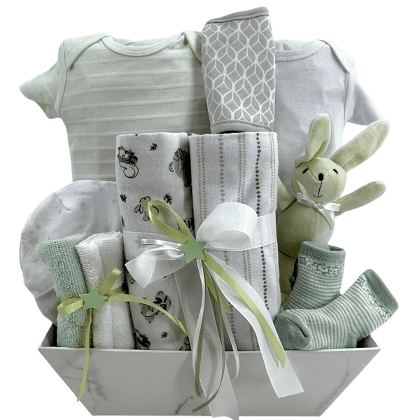 Sage Bunny's Woodland Welcome Baby Gift Basket