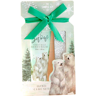 SALE - Winter Care Scented Hand Cream & Nail File Gift Set - REGULAR PRICE 12$ - Glitter Baskets - 