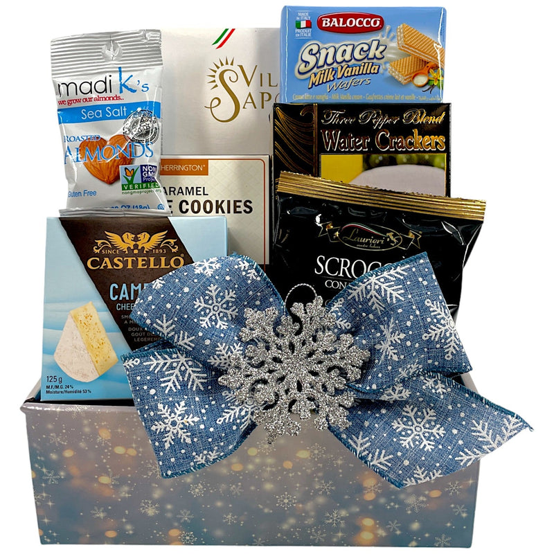 Salty and Sweet Delight: Gourmet Christmas Food Gift Basket with Italian Treats & Savory Snack - Glitter Baskets -