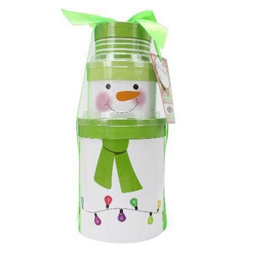 Snowman Gourmet Tower - Glitter Baskets - 