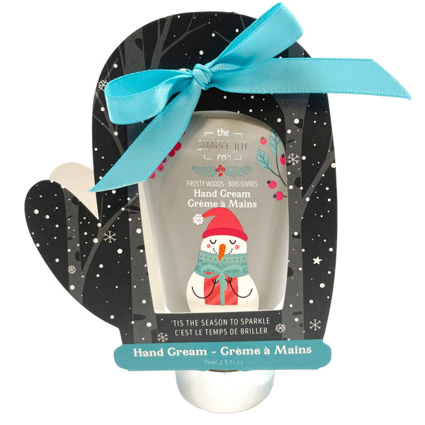 Snowman's Embrace: Frosty Woods Hand Cream - Glitter Baskets - 