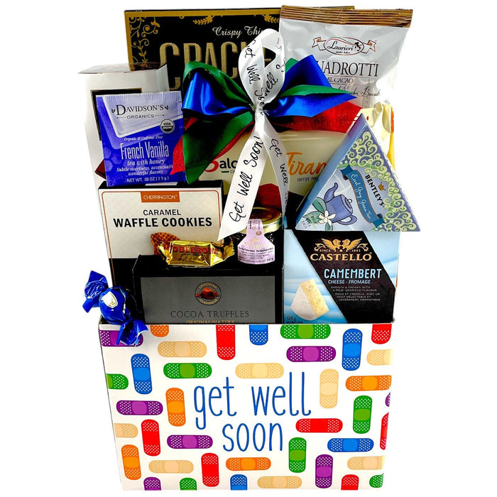 Speedy Recovery Gift Basket - Glitter Baskets - Get Well Soon Basket