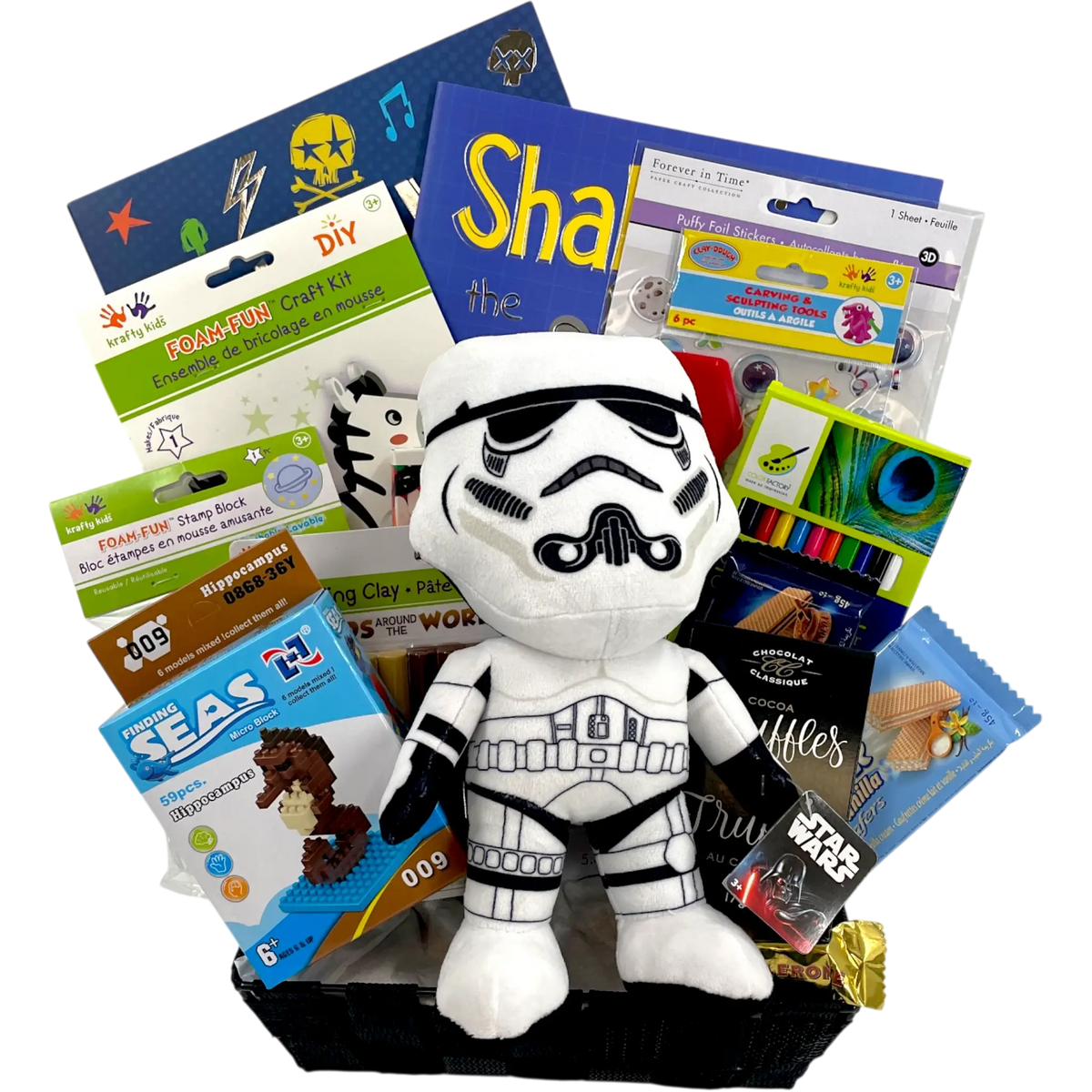 Stormtrooper and Skulls Creative Play Gift Basket for Kids