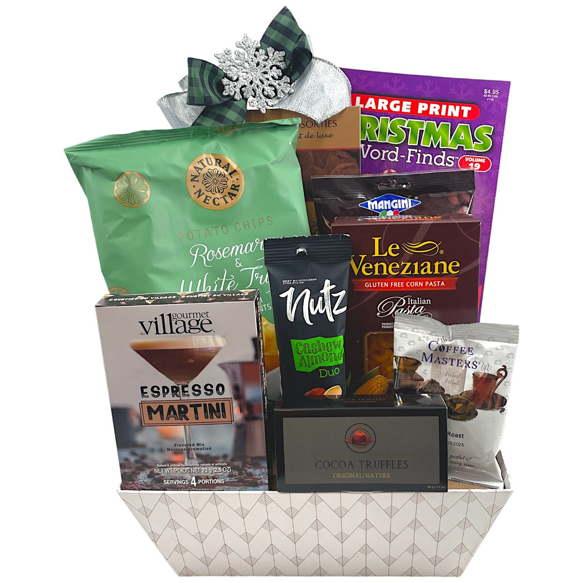 Sumptuous Delights: Gourmet Gluten - Free Gift Basket - Glitter Baskets - Christmas Baskets