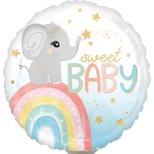 Sweet Baby Balloon 9 Inch Mylar - Glitter Baskets - Balloon