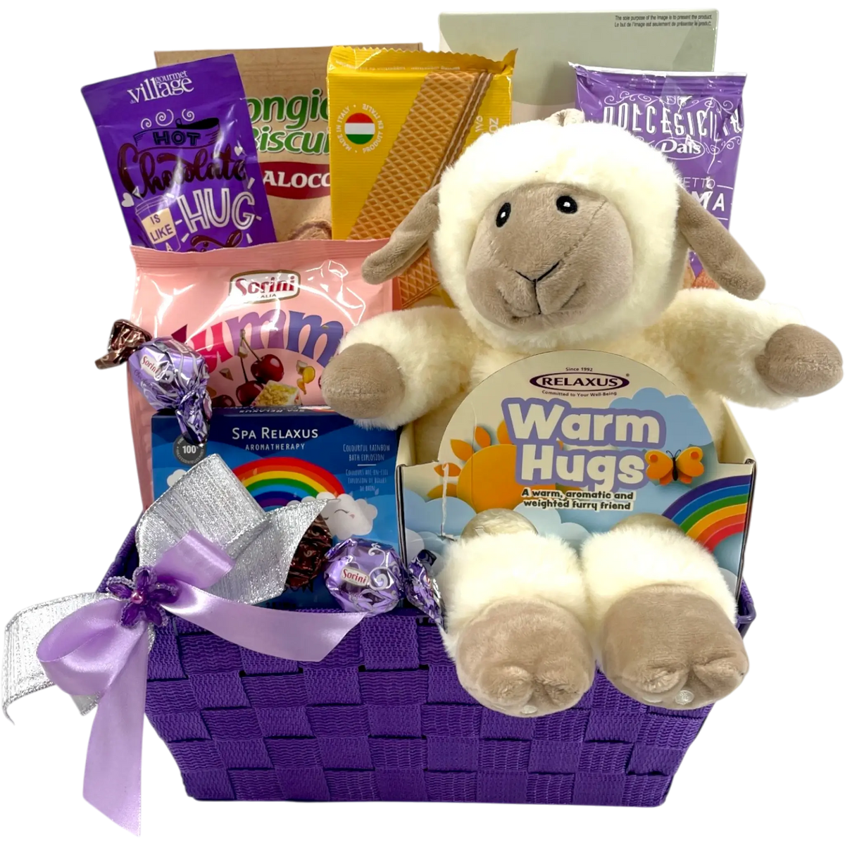 Cesta de Lambie ponderada y lavanda Sweet Dreams