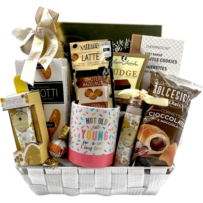 The Oldest I've Ever Been Birthday Gift Basket - Glitter Baskets -Spa Gift Baskets
