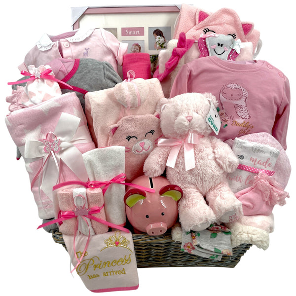 The Princesses Supreme Arrival - Glitter Baskets - Baby Girl Gift Basket