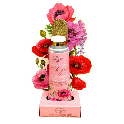 The Simple Joy Co Pink Jasmine Hand Cream and Nail File - Glitter Baskets - 