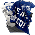 Cesta de regalo para bebé de los Toronto Maple Leafs para aficionados al hockey