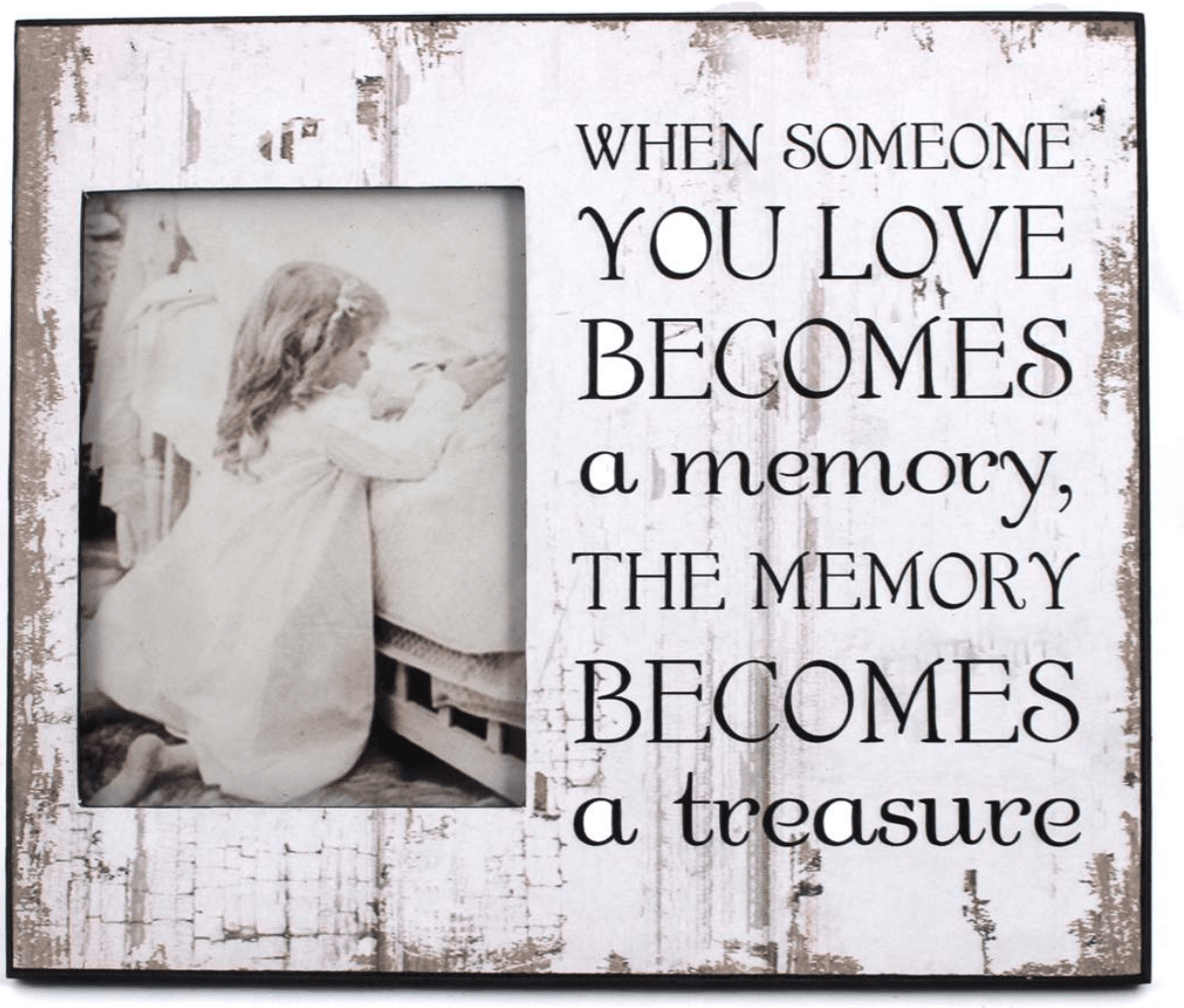 Treasure Memory Sympathy Frame – 11x13 Picture Frame with Heartfelt Inscription - Glitter Baskets - 