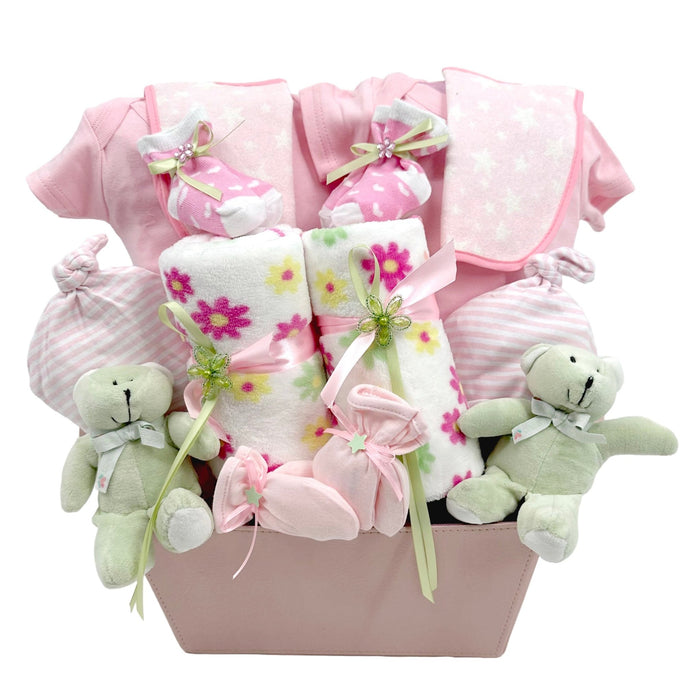 Two Times the Love - Glitter Baskets - Twins Gift Basket