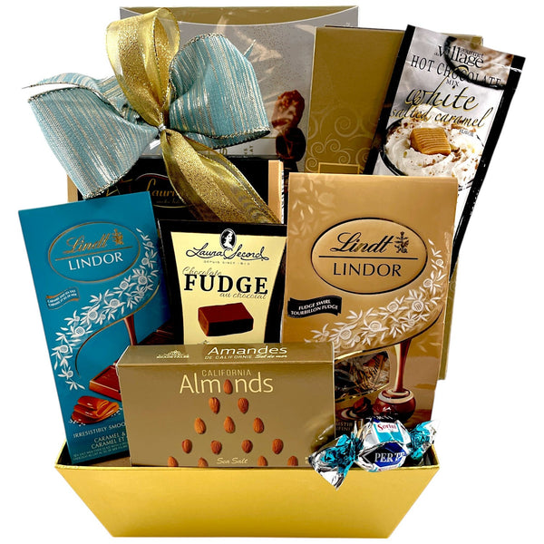 Ultimate Indulgence - Luxury Chocolate Gift Basket - Glitter Baskets - Chocolate Gift Baskets