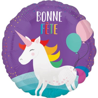 Unicorn Birthday Balloon 9 Inch Mylar - Glitter Baskets - 