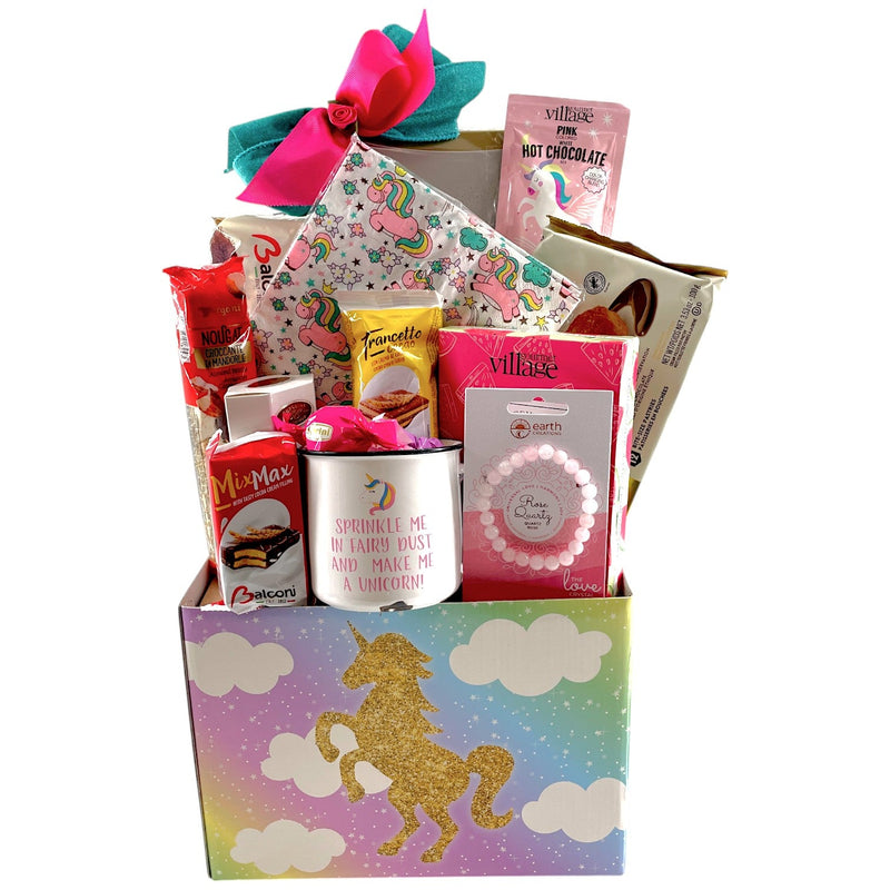 Unicorn Birthday Wishes - Glitter Baskets - Birthday Gift Baskets