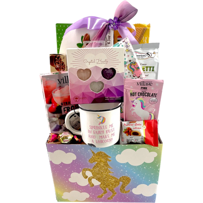 Unicorn Birthday Wishes - Glitter Baskets -Birthday Gift Baskets