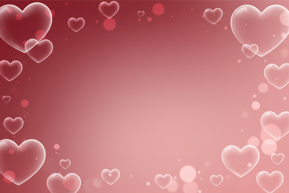 valentines day background image with red and pink and hearts leave room so i can add text