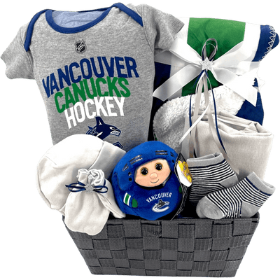 Vancouver Canucks Basket - Glitter Baskets -Baby Boy Gift Basket