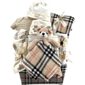 Wee Bear's Plaid Welcome Baby Basket