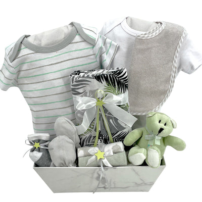 Welcome to the world - Glitter Baskets - Gender Neutral Baby Gift Basket