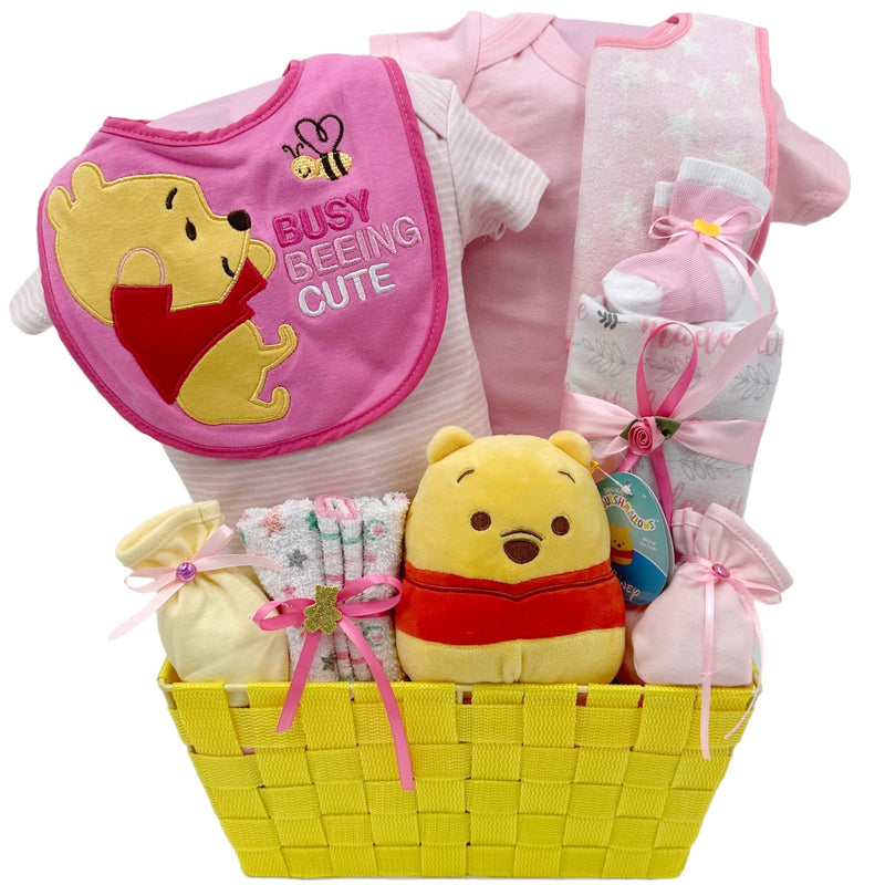 Whimsical Winnie Wonderland - Glitter Baskets - Baby Girl Gift Basket