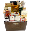 Wifey and Hubby Mug Set with Gourmet Treats Gift Basket