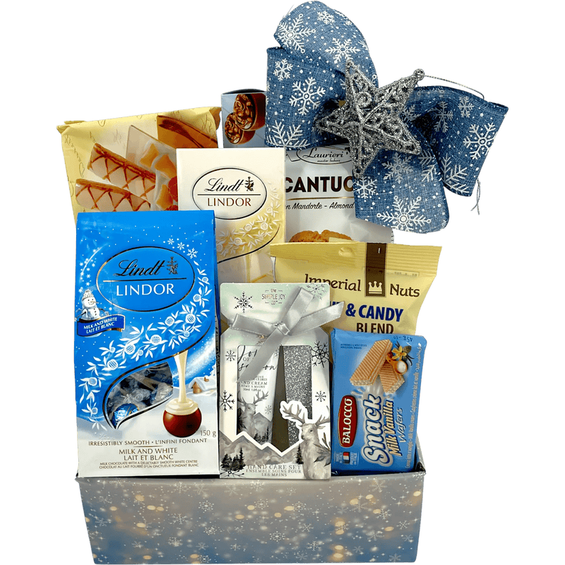 Winter Magic Gift Basket – A Holiday Symphony of Luxury and Flavor - Glitter Baskets - Christmas Baskets