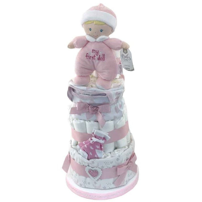 Baby Girl Doll Diaper Cake