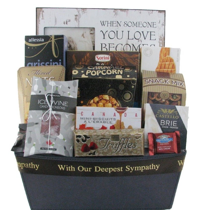 Condolences Deluxe Gift Basket - Glitter Gift Baskets