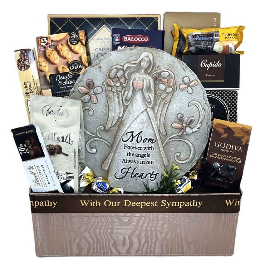 Mom Always in our Hearts Sympathy Basket - Glitter Gift Baskets