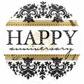 Baroque Bliss Happy Anniversary Balloon 9 inch